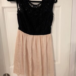 Black Lace and Pink Dress
